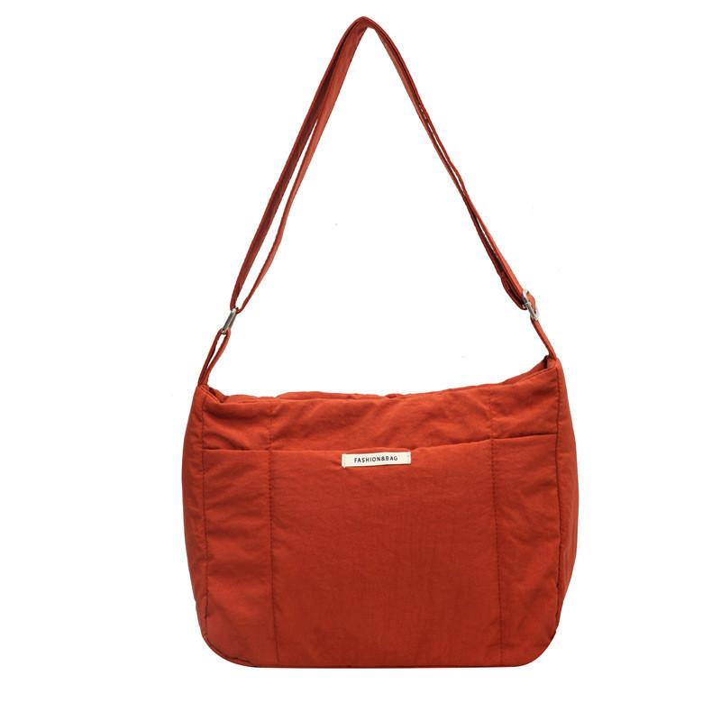 

Fashionable High Capacity Nylon Tote Bag With Urban Minimalist Style For 2023 Winter Season помаранчевий