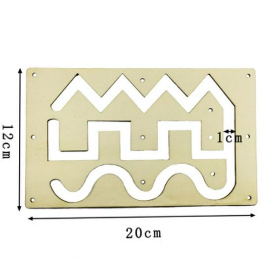 Hand-Painted DIY Busy Board: Educational Wooden Gears & Clock Ornament for Teaching and Decoration