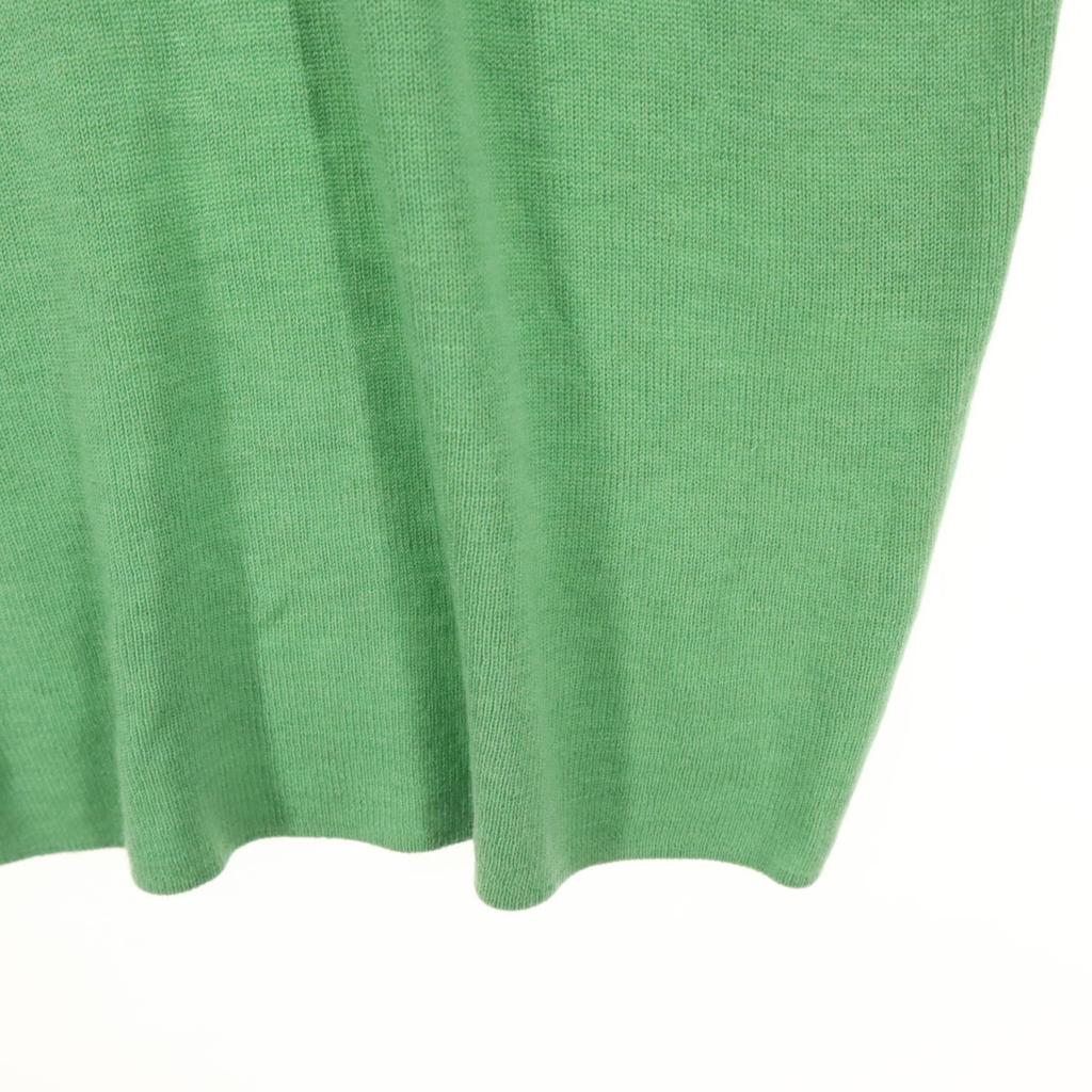 unused green label relaxing Long sleeve Round-neck wool knit sweater Men's Used