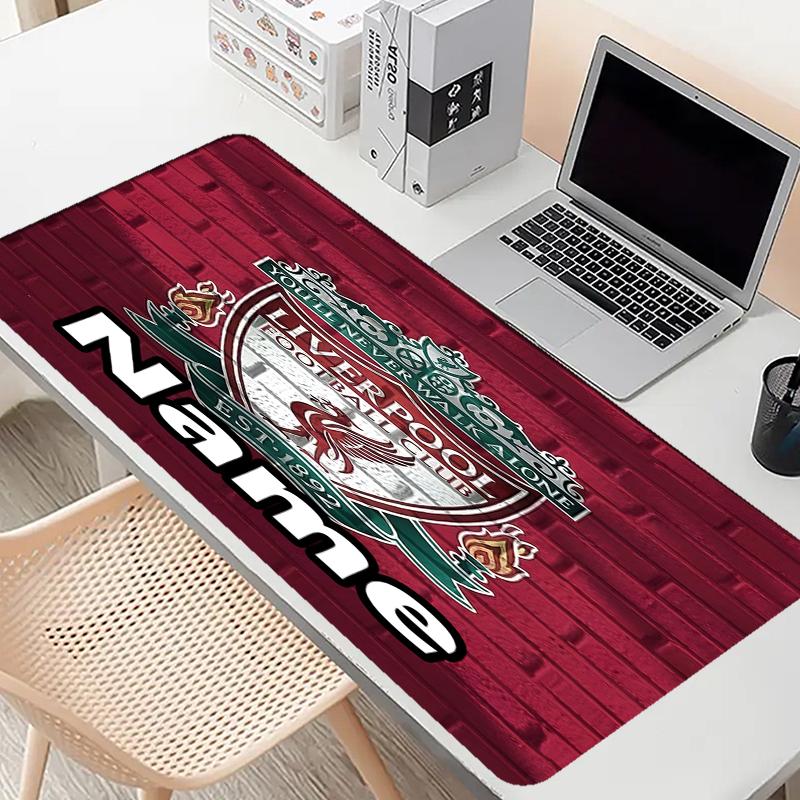 Custom Name Personalized Football team F.C Pattern Mousepad, Laptop PC Desk Mat, Decorative Desk Mat for Home Keyboard Pad Gift