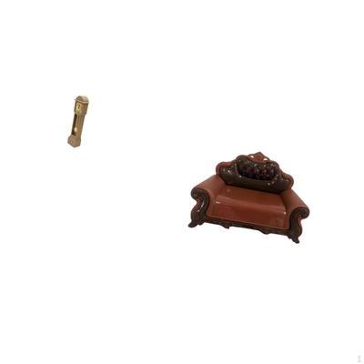Miniature Grandfather Clock And Sofa Couch Single Chair Model DIY Accessory for Artificial Living