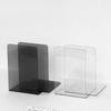 2 Pcs L-Shaped Transparent Book Ends Fall-resistant Acrylic Book Ends Clear Acrylic Bookends for Shelves Organizer