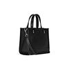 Coach Dempsey 22 Animal Badge Series Dog Print Large Capacity Vertical Leather Tote Bag Women Tote Black CD448-SVM2