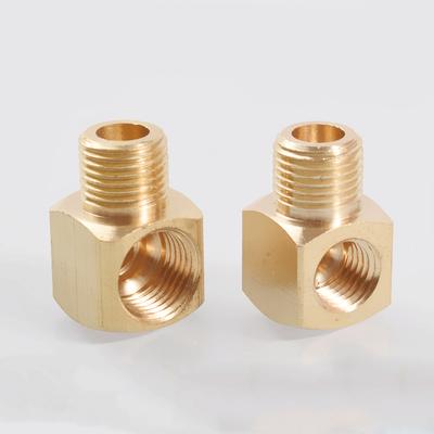 M6 M8 M10 1/8" 1/4" 3/8" BSP Female Male Brass 90 Degree Elbow Pipe Fitting Coupler Connector Water Lubrication Tubing Block