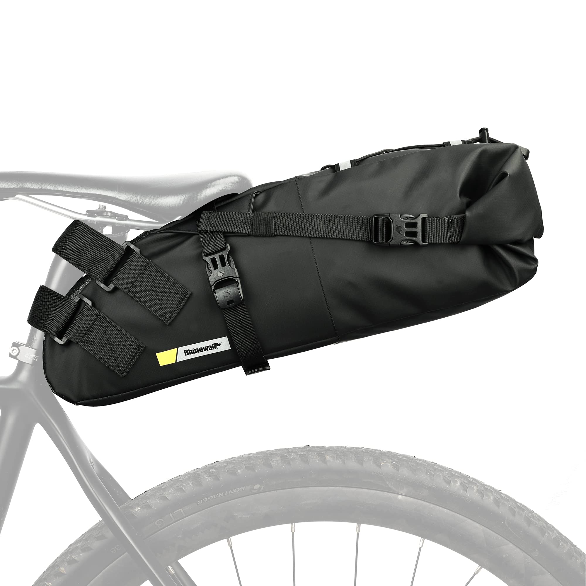 Rhinowalk Bicycle Saddle Bag, Waterproof, 10L Large Capacity, Seat Bag, Cycling Bag, High-Function, Large Storage Bag, Rear Bag, Compatible with Road