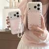 Kawaii Hello Kitty Pink Glitter Phone Case For iPhone 15 16 17 Pro Max Bow Star Pattern Clear Soft TPU Shockproof Cover with Cha