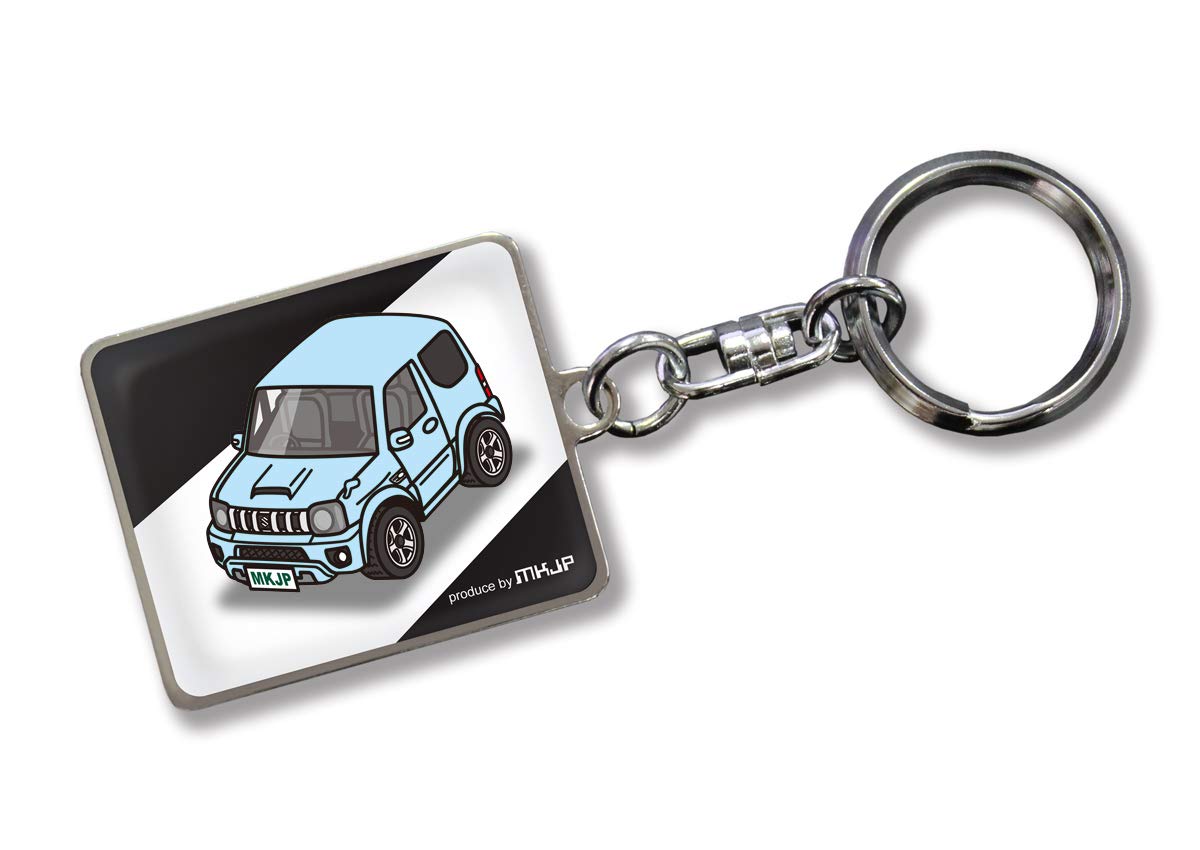 

MKJP Custom Key Chain Suzuki Jimny Sierra JB43 Type Base: Black, blue (pale) синий