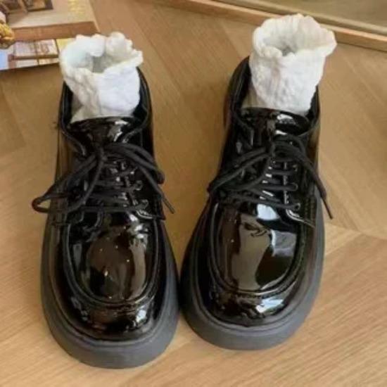 Pantofi Mici din Piele Femei Nou Un singur Pantof Platformă Cravată Muffin Cap Rotund Moda Mary Jane Pantofi Pantofi Damă