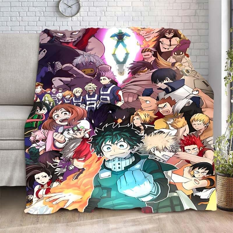 

My Hero Academia Midoriya Izuku Ковдра Аніме Фланелеві ковдри Домашній диван М’які теплі покривала з принтом 150x200cm