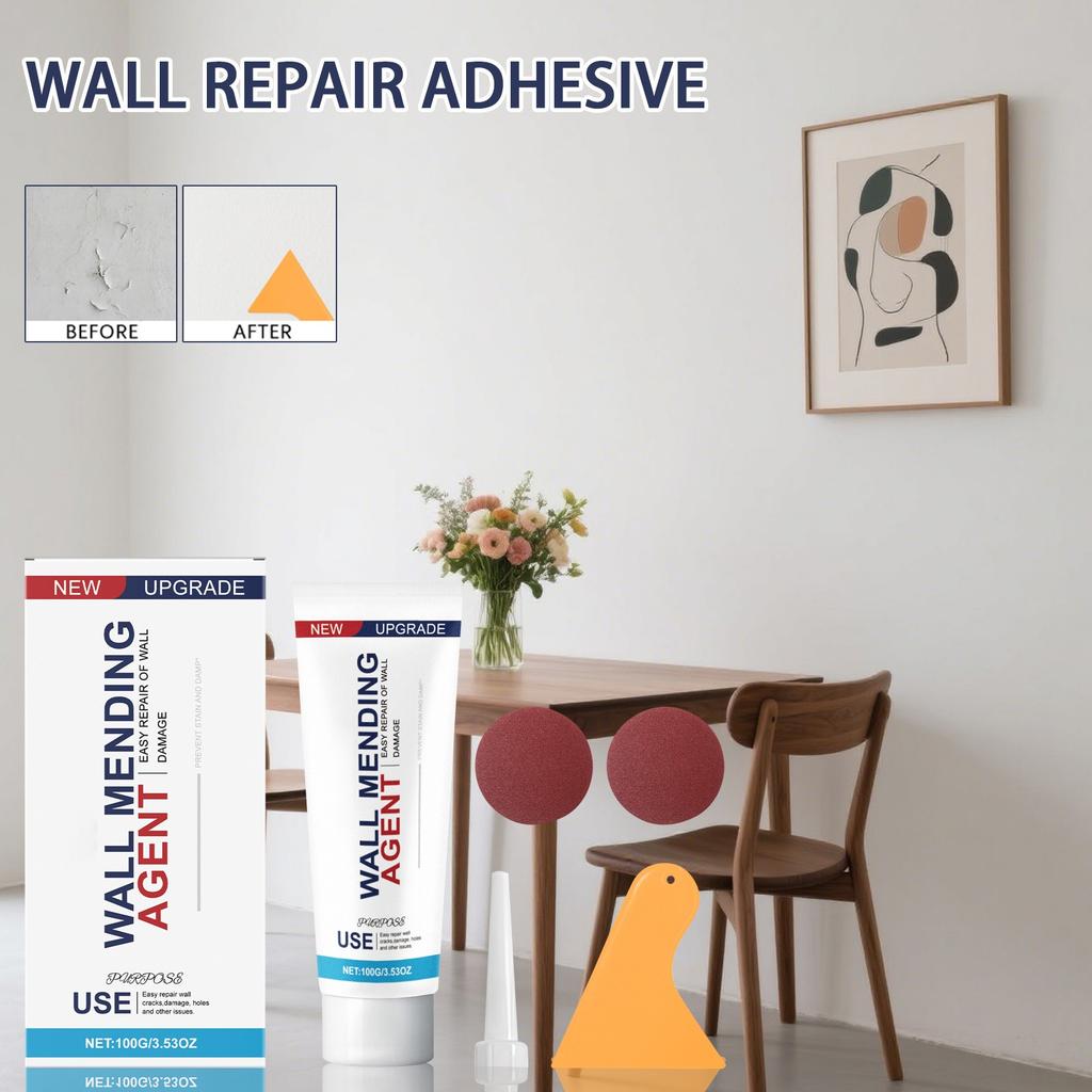 Drywall Kit, Wall Plastering And Scraper, Adhesive Wall Surface Hole Filling For Quick Covering Of Stains And Cracks