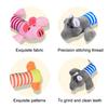 Plush Animal Dog Interactive Toy Striped Pig Elephant Duck Tug of War Pet Boredom Toy Squeaky Dog Teething Cleaning Chew Toy