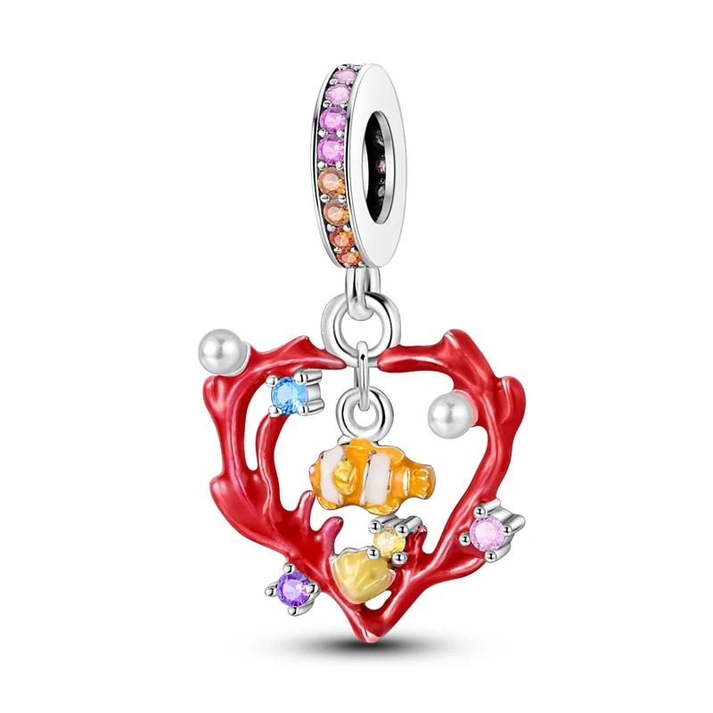 Copper Colorful Sunflower Dog Boys Gift Items Butterfly Aircraft Earth Charms Fit Original Pendant Jewelry Make Up