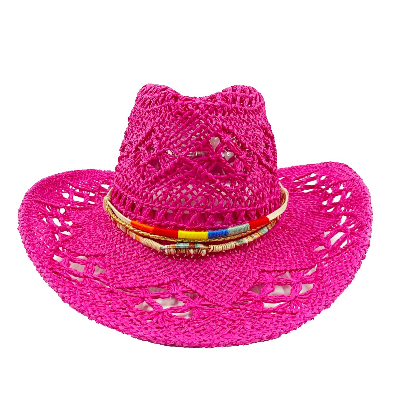 Ковбойская шляпа в стиле вестерн-джаз Сапфировая дышащая ручная работа из твердой бумаги Летняя ковбойская шляпа унисекс в стиле вестерн Шляпа от солнца M55-58cm