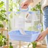 Small Animal Carrier Ventilated Portable Hamster Cage Easy to Clean for Short Trips Blue