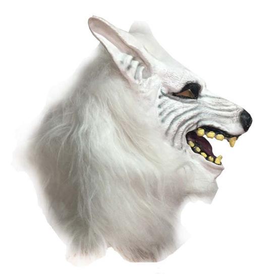 Halloween Horror Savage Wolf Head Mask Masquerade Fluffy Headgear Decoration