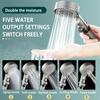5 Sprays Mode Power Washing Shower Head with Universal Connector and Long Service  Meltblown Filter
