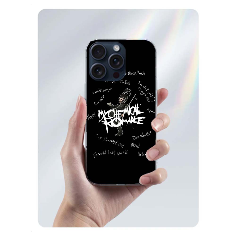 My Chemical Romance MCR Clear Phone Case For Iphone 17 Air 16 Pro Max 15 Pro 14 Plus 17E 16E 11 13 12 Mini Cover Cases Fundas Ce