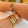 New Waterproof Cubic Zirconia Bangles Stainless Steel Bracelets Tarnish Free  Jewelry for Women Factory Wholesales Customize
