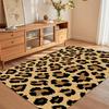 Leopard Print Area Rug for Living Room Bedroom Bold Animal Print Safari Chic Exotic Home Decor Soft Non Slip Washable Floor Mat
