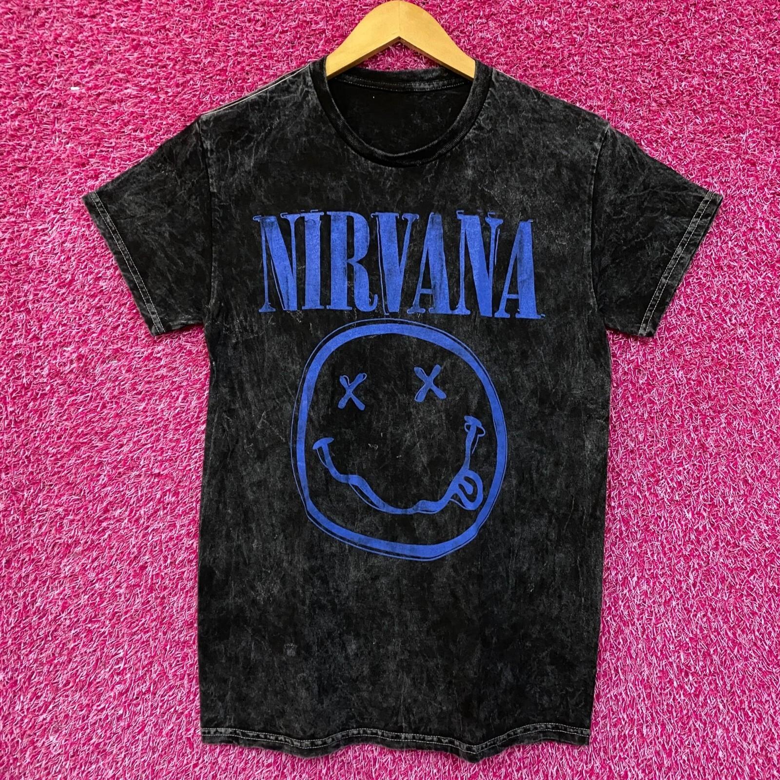 Nirvana Nevermind mineral Wash Grunge Tshirt size Small L