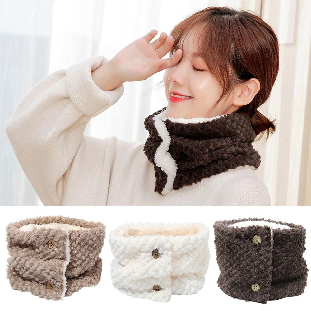 

Plush Winter Scarf Pineapple Plaid Embosse Turtleneck Fashion Collar Scarf Women
