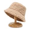 Unisex Harajuku Bucket Hat Solid Men Fishing Fisherman Hat Autumn Winter Lamb Wool Outdoor Warm Panama Cap For Women