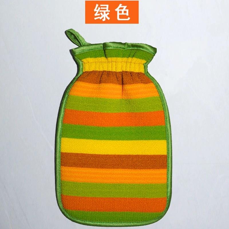 

1 шт. Перчатка для купания, полотенце для протирания грязи, удаления омертвевшей кожи, отшелушивающее полотенце для душа, мочалка для ванны с радужным полосатым принтом зелёный