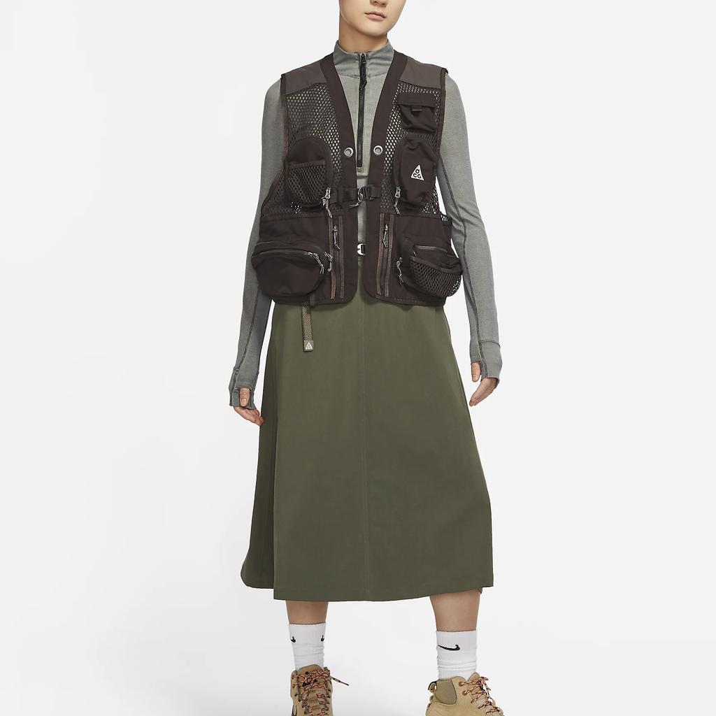 Nike ACG Mesh Multi-Pocket Sports Vest Women Vests Brown Green DN3920-220