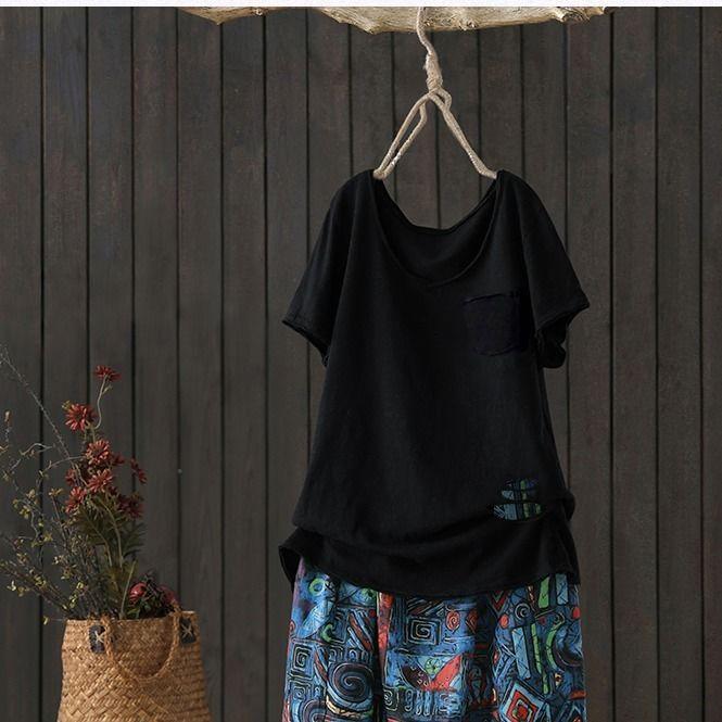 Cotton Hooded T Shirt Women Summer Style Pocket Printing Loose White Short Sleeve Hole Casual Top Y2k