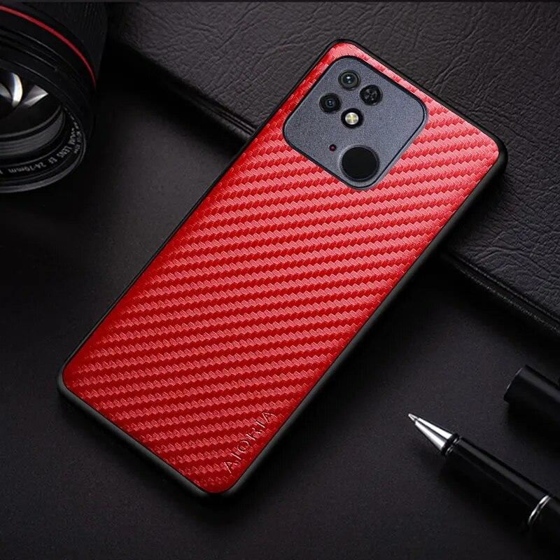 Carbon Fibre Texture Phone Case for Xiaomi Redmi 10C 10A Fashion Design Back Cover Funda Coque for Redmi 10C 10 C 10A 10 A Case