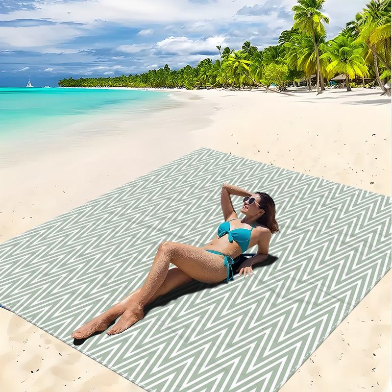 1pc Beach Blanket Waterproof Sandproof Oversized Large Beach Mat Quick Drying&Compact&Lightweight Picnic Mat Vacation Essentials