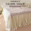 Princess Style Summer Cool Feeling Ice Bean Cool Mat Lace Bed Skirt Three Piece Set - Garden