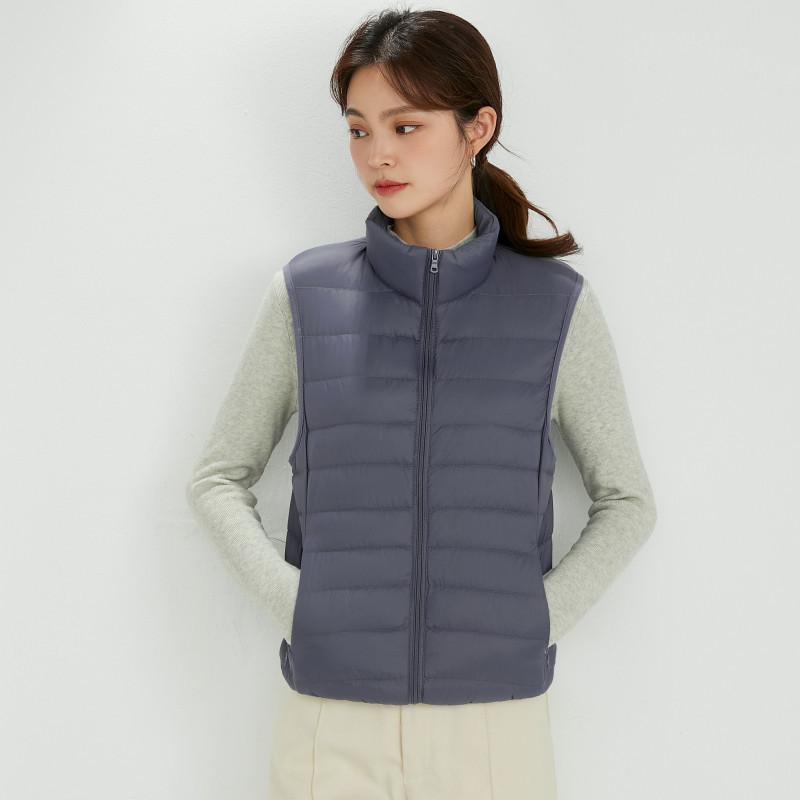 Thin Down Jacket Vest Women's New Autumn and Winter 2024 90 White Duck Down Vest Stand-up Collar Short Vest Tide