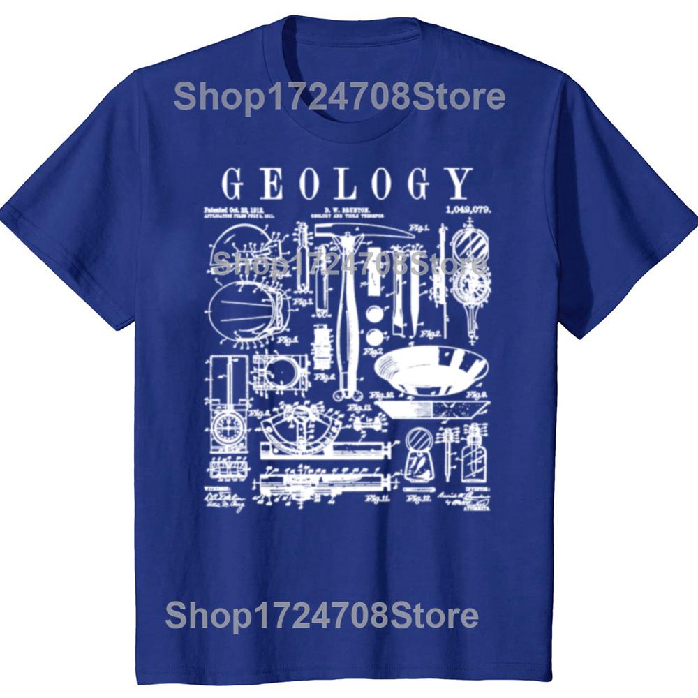 New Geology Geologist Field Tools Vintage Patent Print T-Shirt Cotton Clothes Graphics Short Sleeve T Shirt Men's Clothing