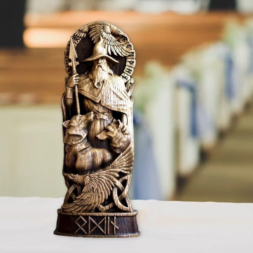 Carving Nordic Gods Sculpture Resin Crafts Myths and Legends Statue Home Decoration