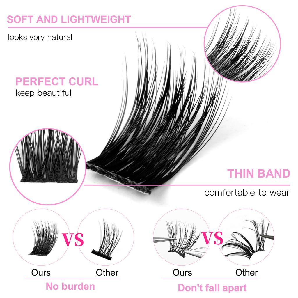 Diy Segmented False Eyelashes 10 Rows Large Capacity Glue Tweezers Set Combination Eyelashes