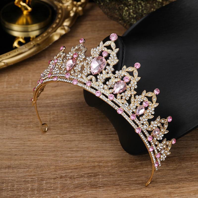 Children's Crown Headband Girl Princess Birthday Gift Crown Temperament Headband Hair Accessories Wedding Crystal Fashion Accessories