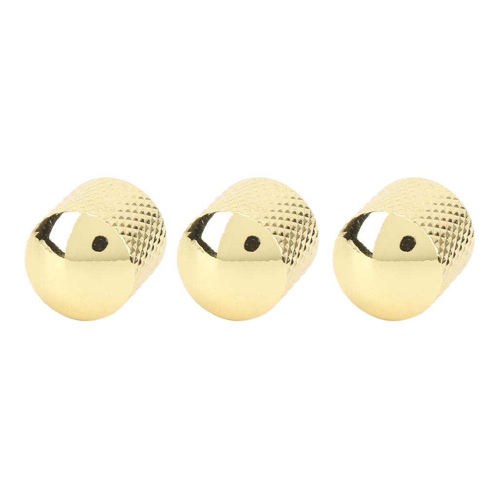 3 Pcs Electric Guitar Knob Exquisite Appearance Sturdy Metal Universal Guitar Potentiometer Replacement Knob