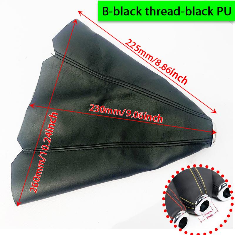 Car Gear Shift Collars PU Leather Carbon Fiber Car Gear Shift Knob Cover Shifter Boot Dust Cover Gaiter Accessories Universal