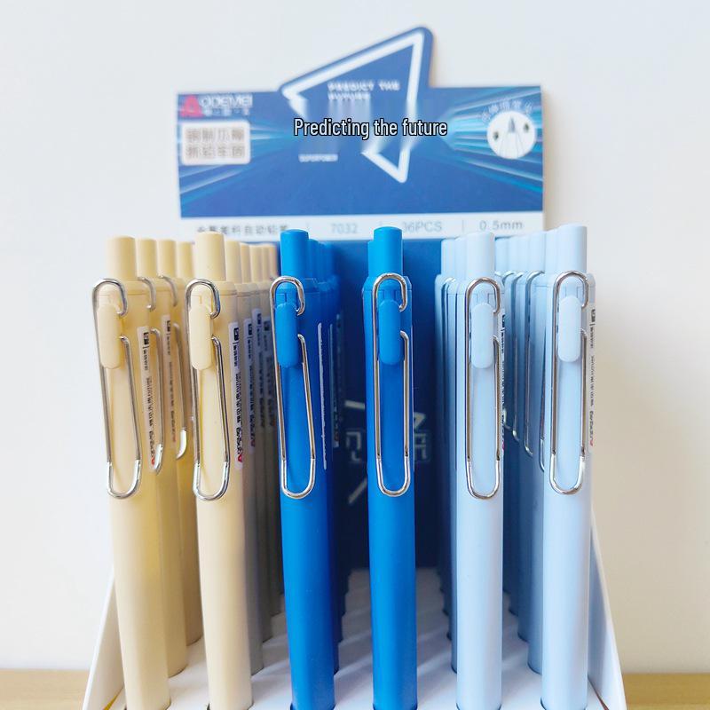 Metal Barrel Automatic Pencils, 36-Pack, with Copper Clip, Push-Button, 0.5mm & 0.7mm for Students
