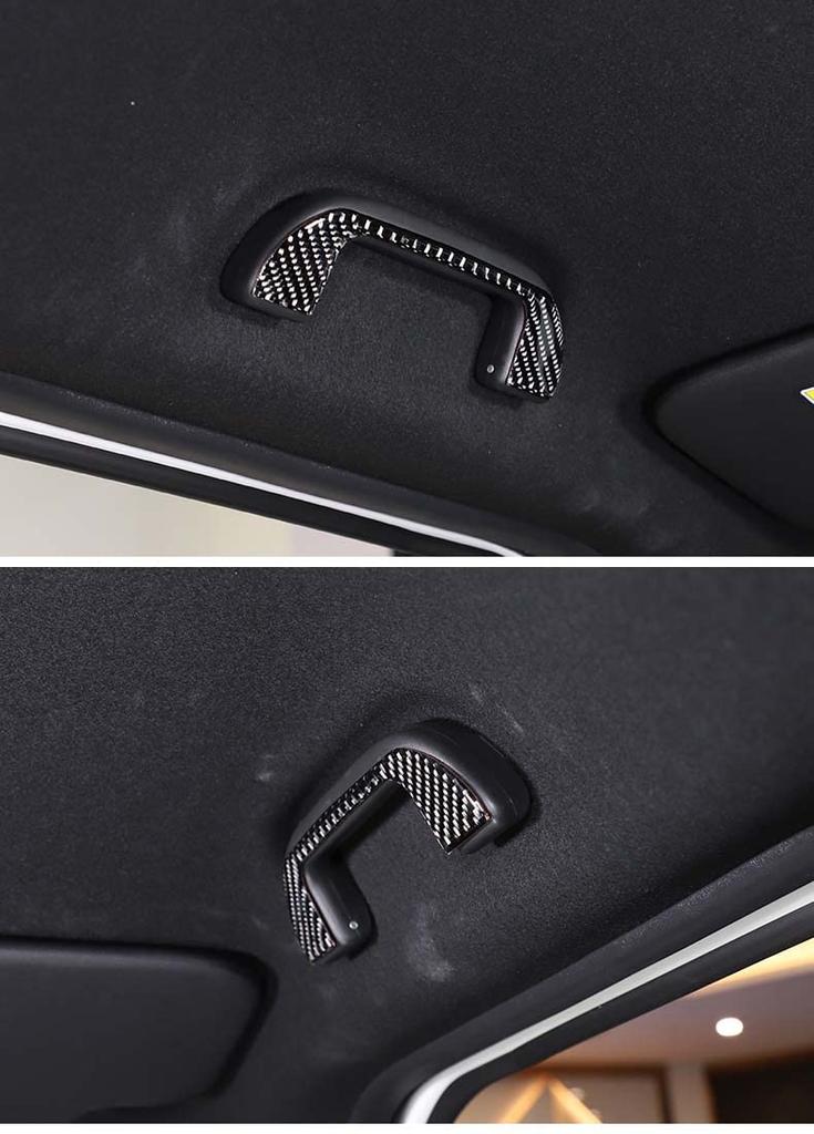 METYOUCAR Assist Grip Covers for Honda Carbon Fiber Decorative Grip Easy Car Interior Custom Carbon Fiber Set N-BOX 2017-2021 JF3/JF4, Covers,