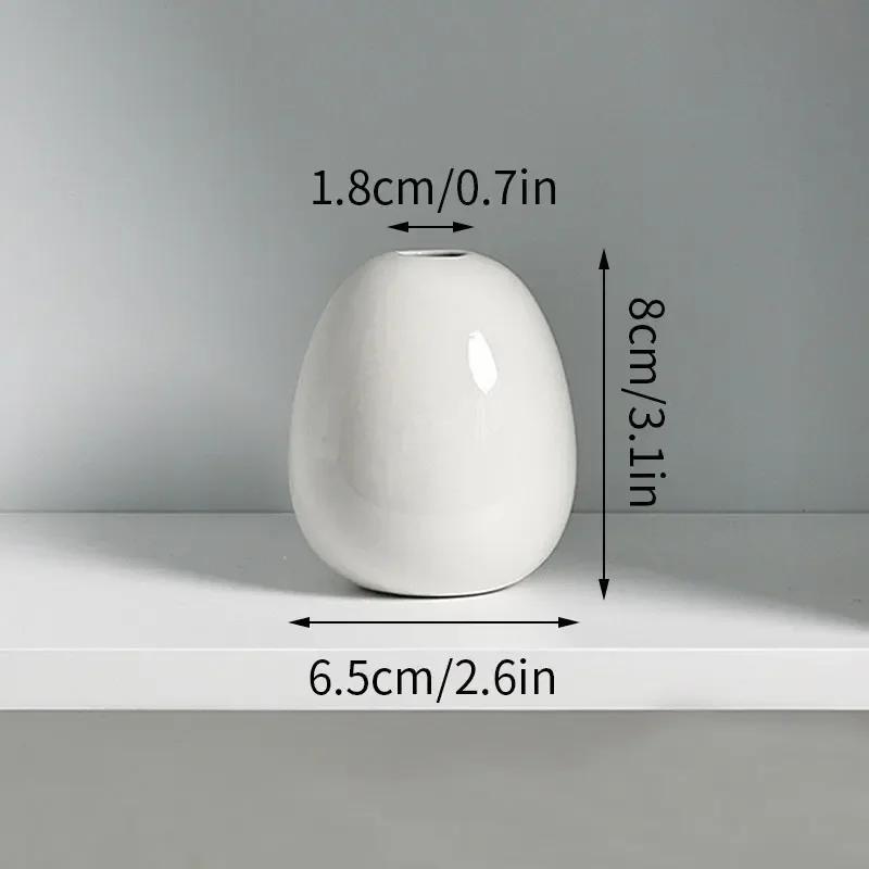 Colorful Ceramic Vase Flower Bottle Flower Vase Vases for Decoration Living Room Mini Solid Hydroponics Bottle Room Decor