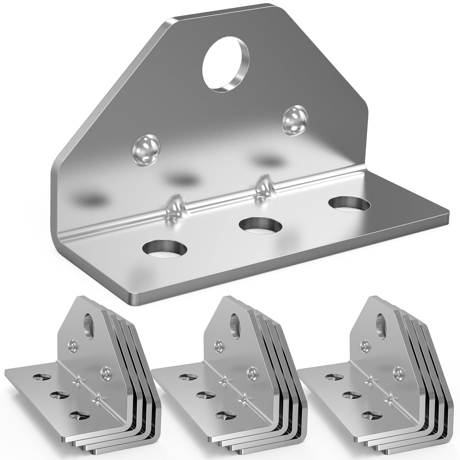 

Boat Trailer Bank Brackets 12 Pack - Galvanized Adjustable Swivel Top Angle Bracket for 2XL