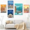 Paris Tokio Sydney Venedig Rom Florenz Santorini Reise Leinwand Malerei Wand Kunst Poster Wohnzimmer Dekoration Home Decor