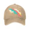 Candy Drip Sprinkle Pop Border  New Vintage Washed Cotton Baseball Cap Sun Hats