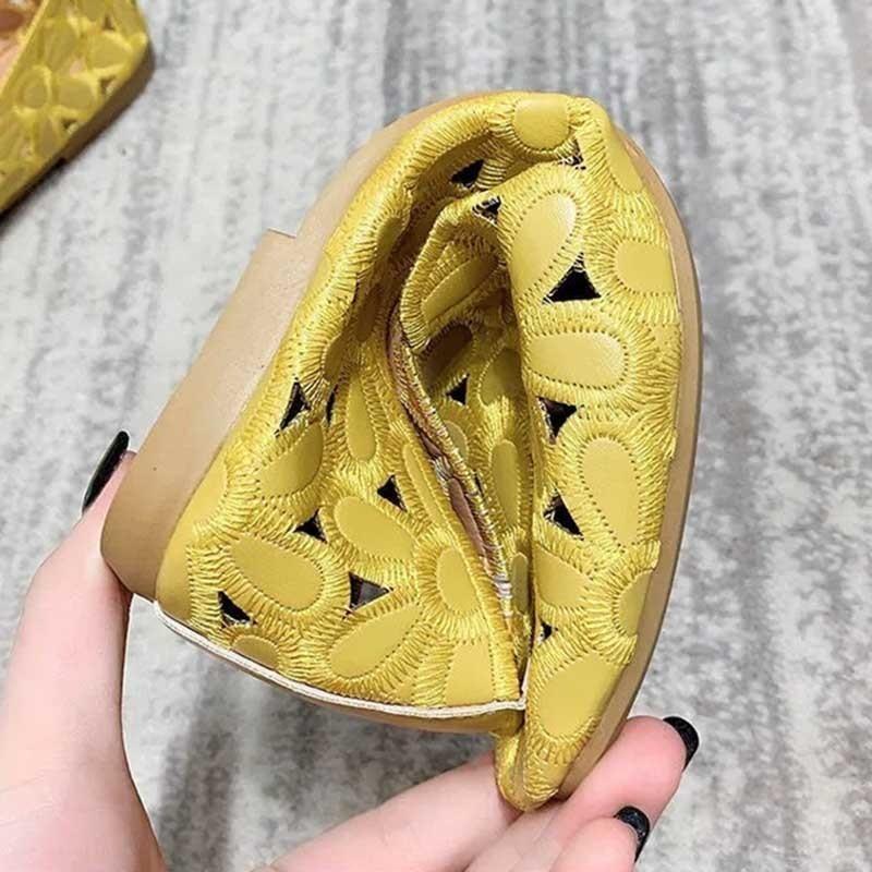 New Hollow Women's Casual Shoes Spring and Summer Single Shoes Soft Bottom Comfortable Breathable Sandal