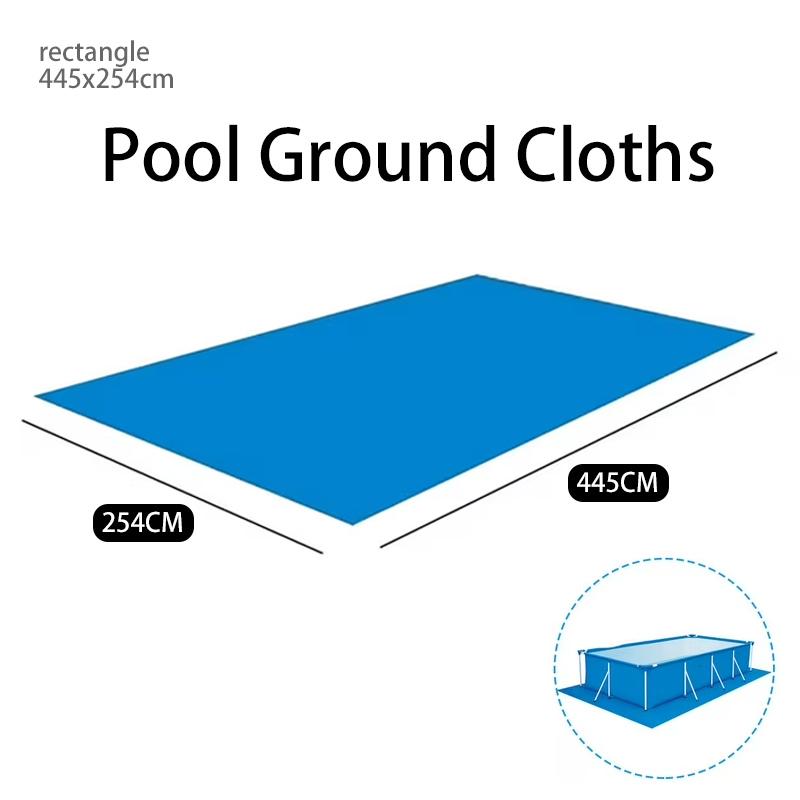 Swimming Pool Cover  Pool Ground Cloth Waterproof PE Foldable Inflatable for Above Ground Pool Family Pools Outdoor Paddling
