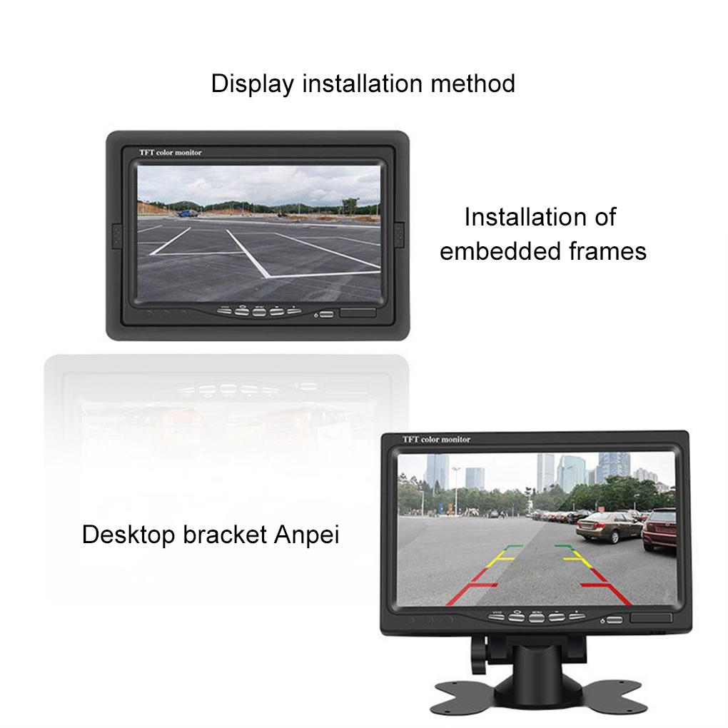 12V/24V 7Inch Car with Rear View Mirror Camera IP68 Waterproof Night