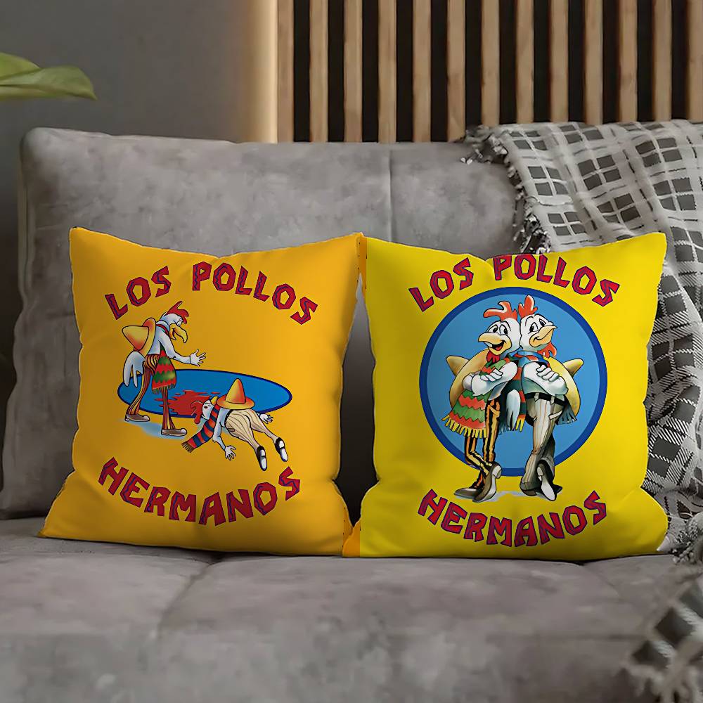 L-Los P-Pollos Hermanos Pillow Case For Sofa Decor Car Office Room Printing Cushion Cover Decorations and Protector