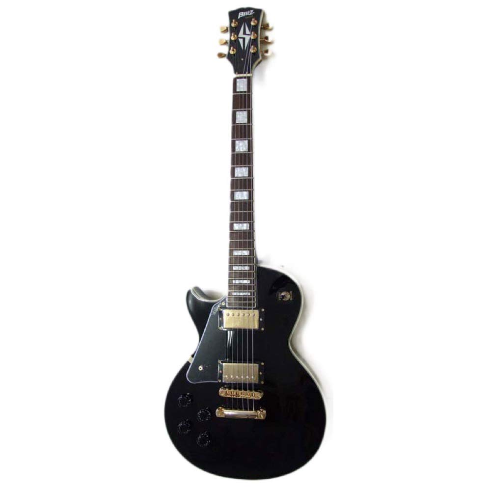 

BLITZbyARIA Blitz Electric Guitar Black Color BK Left Hand Soft Case Included BLP-CST L/H
